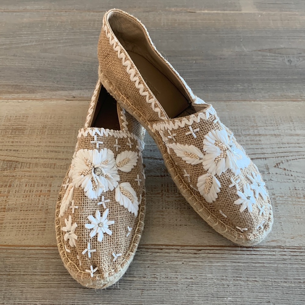 NWT Antik Batik Women's Tan Natural Slip on Tori Espadrilles Size 36